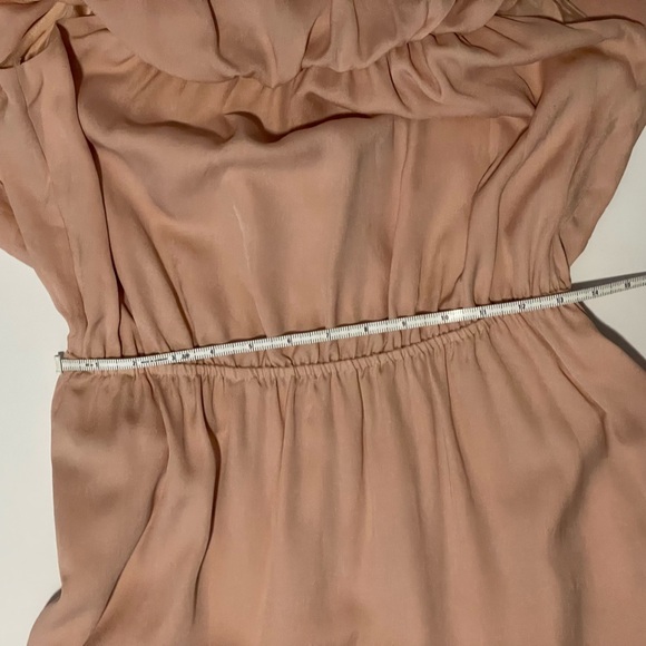 Halston Heritage Peack Pink Silk Off shoulder Flounce Ruffle Mini dress 6 - Picture 2 of 10